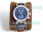 Swiss Replica IWC Da Vinci Deep Blue Chronograph Watch - ZF Factory